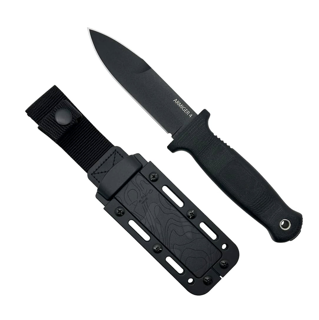 Demko Knives Armiger Fixed Blade with Sheath- Armiger 2 & Armiger 4 - Clip Point