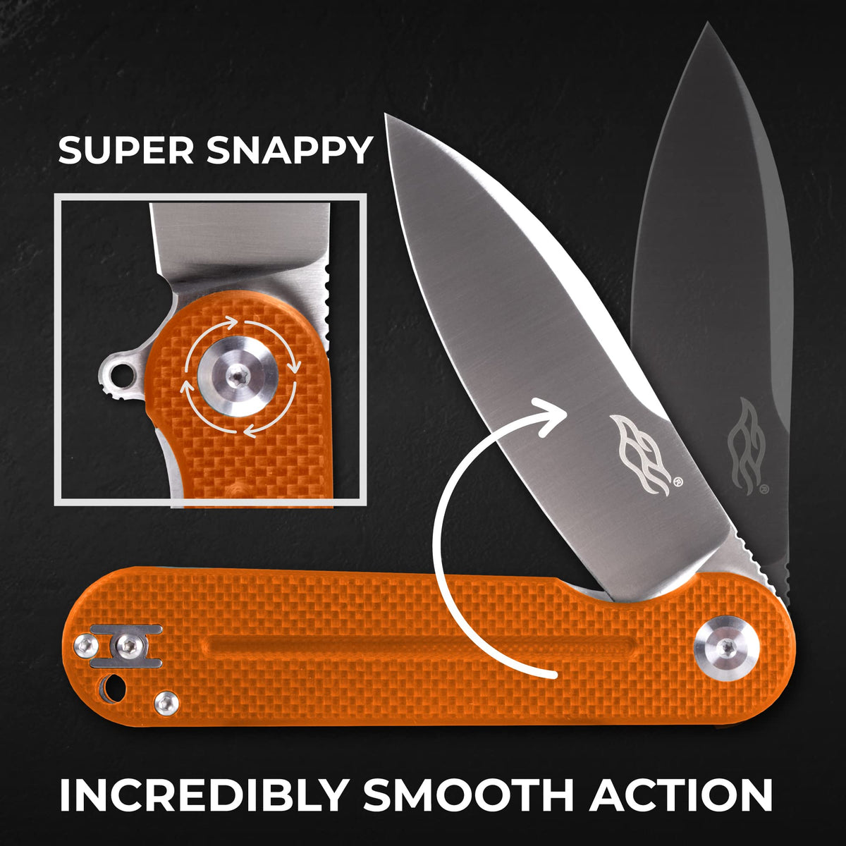 Firebird GANZO FH922-OR Pocket Folding Knife D2 Steel Blade