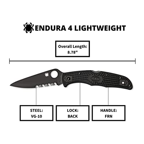 Spyderco Endura4 Nylon Combo Edge/Black, view 5