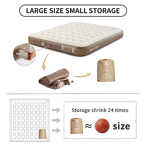 Naturehike Luxury King Size Air Mattress with Electric Built-in Pump, 79 * 71in, view 6