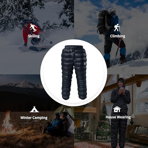 Naturehike DW Down Pants, Men's Women's Pants for Winter, 800FP Warm Windproof P
