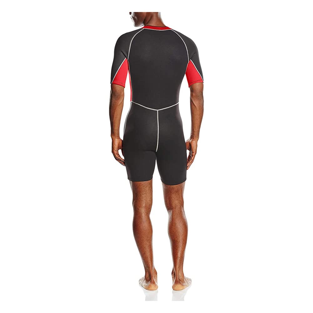 SEAC Ciao 2.5mm High Stretch Comfortable Neoprene Short Wetsuit, Black/Red, Larg