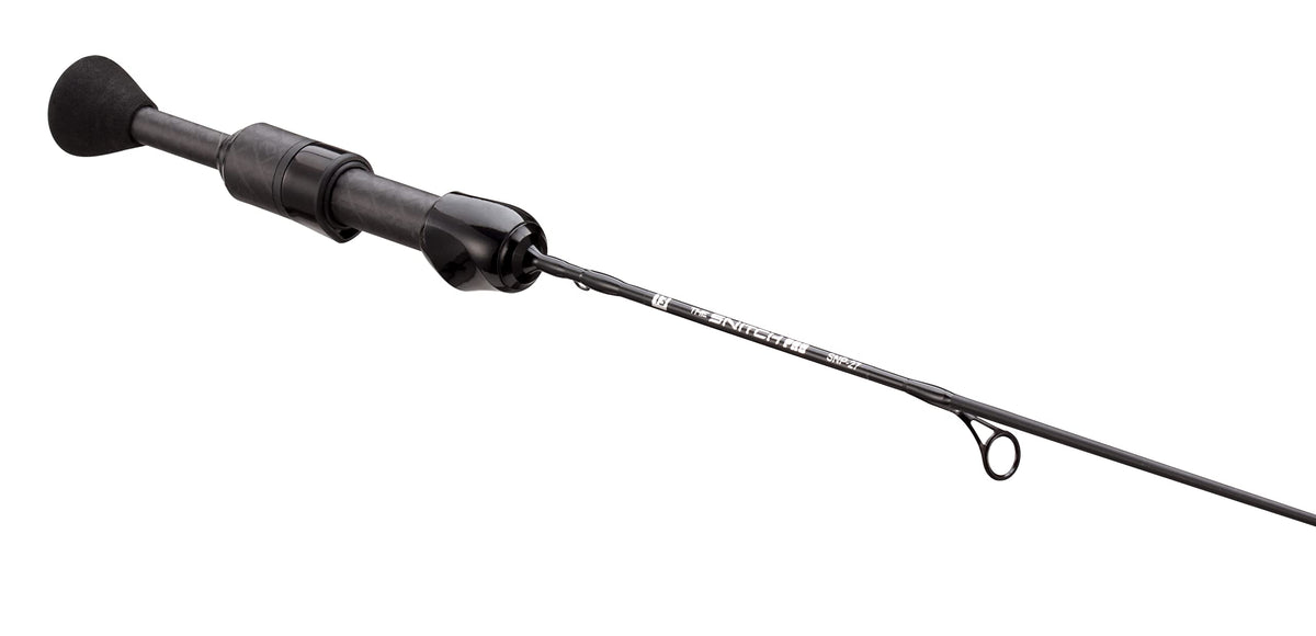 13 Fishing - The Snitch Pro - Ice Fishing Rods - Flex-Core Quick Action Tip, Bla