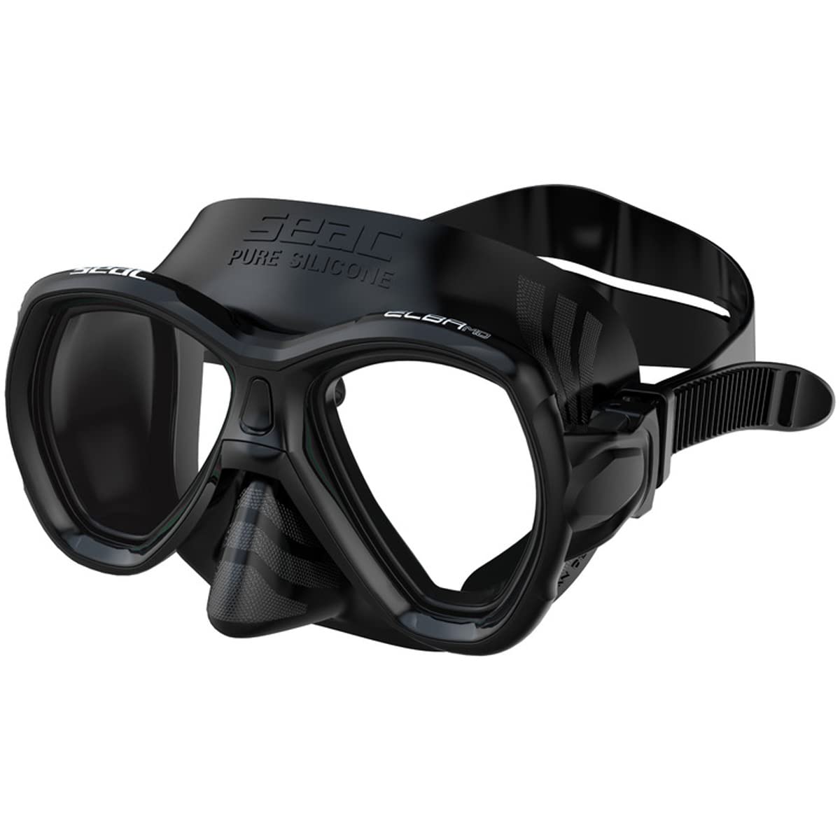 SEAC Set Bis Elba Dry, Snorkeling Set with 100% Pure Silicone Mask and Snorkel w
