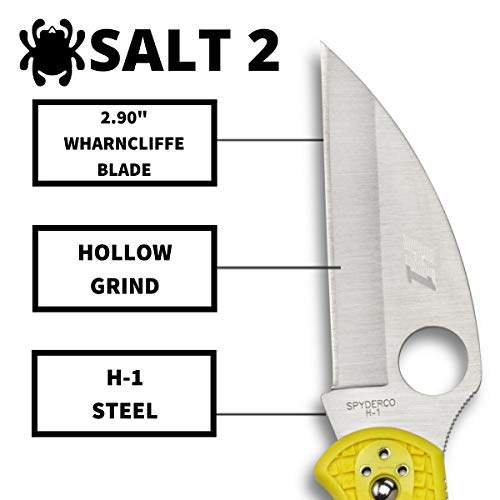 Spyderco Salt 2 Wharncliffe Folding Utility Knife with 2.9"
