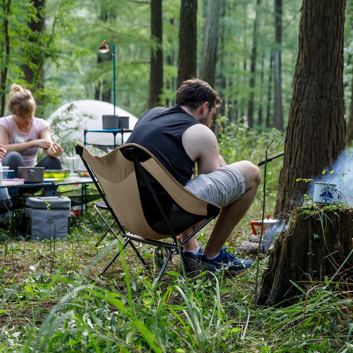 Naturehike YL05 Camping Chair, All Aluminum Frame Ultralight Camp Chair with Sto