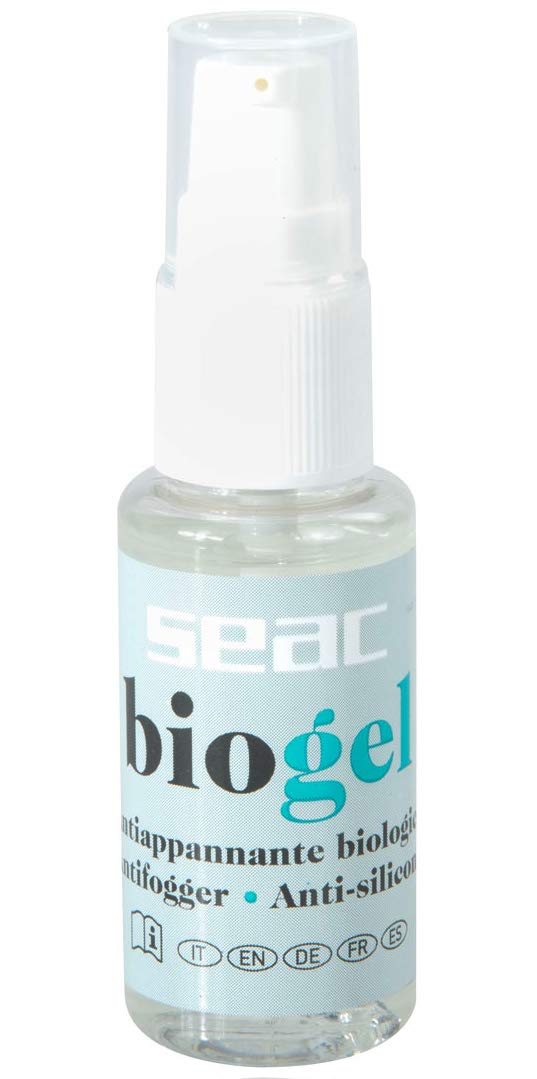 SEAC Libera Full Face Mask with Bio Gel Antifog, Aquamarine/Orange - L/XL, Model