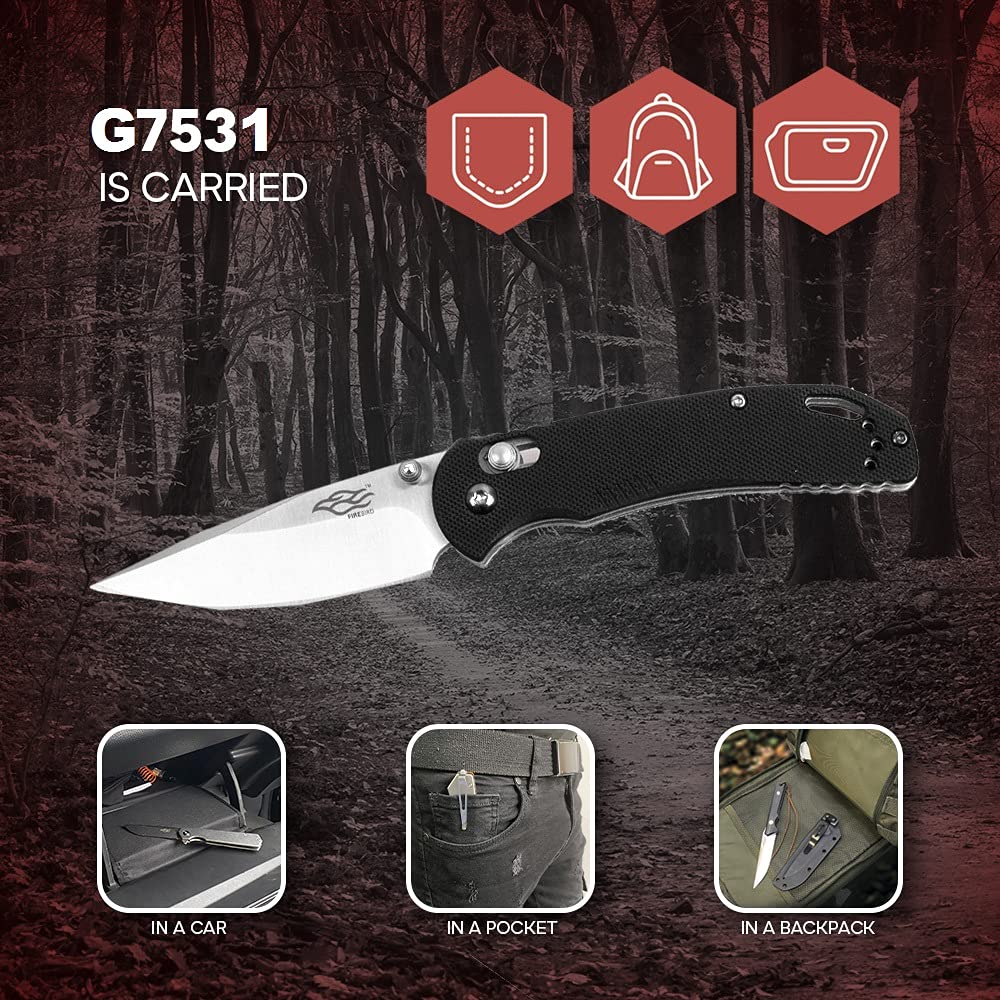 Ganzo G7531 Folding Pocket Knife 440C Stainless Steel Blade, view 6