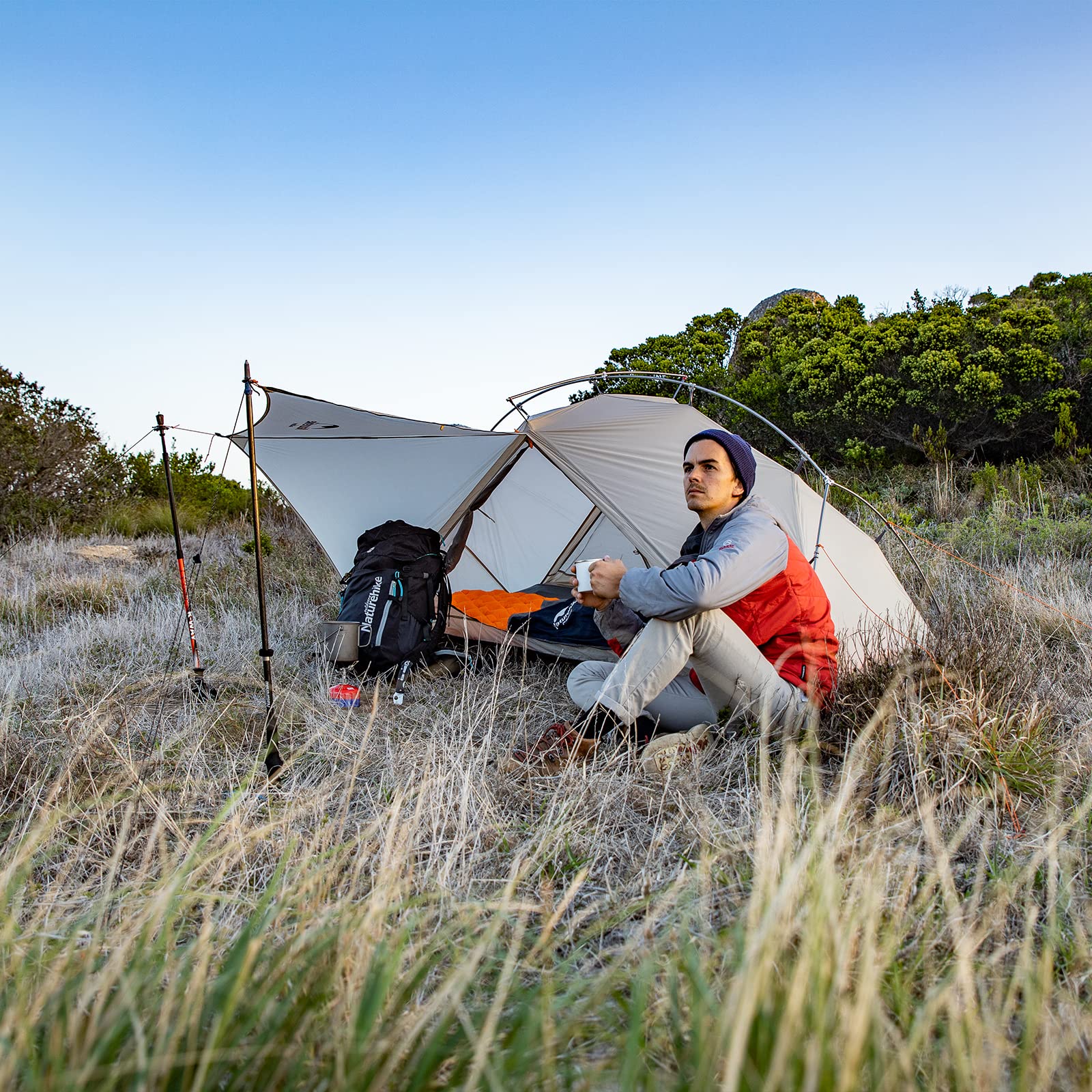 Naturehike VIK 1/2 Person Ultralight Backpacking Tent, Ultralight Tent for 1 Per
