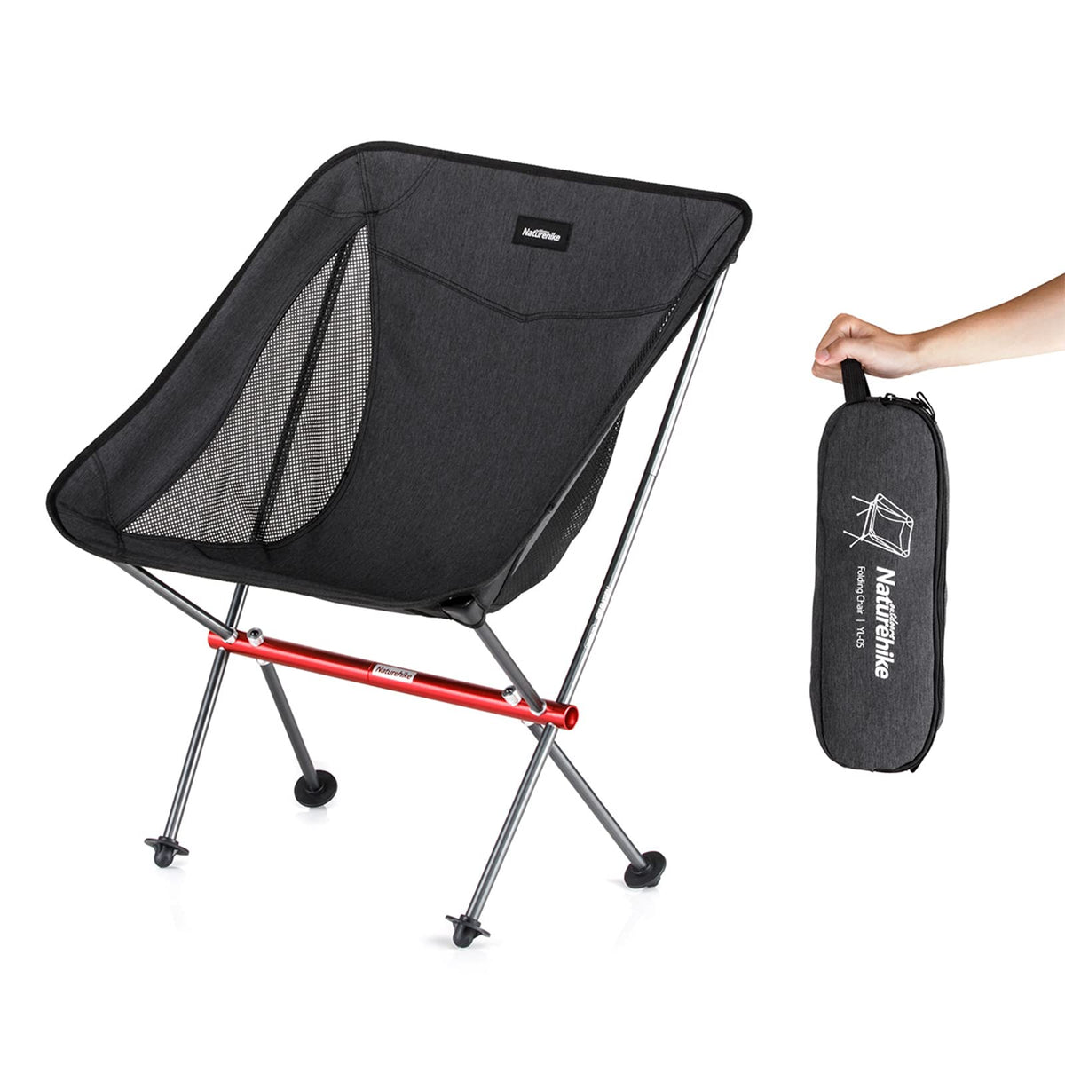 Naturehike Camping Chair, Foldable Chair with Storage Bag, Outdoor Portable Chai
