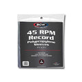 100 Vinyl 45 RPM 7" Record Poly Outer Sleeves 2 Mil New