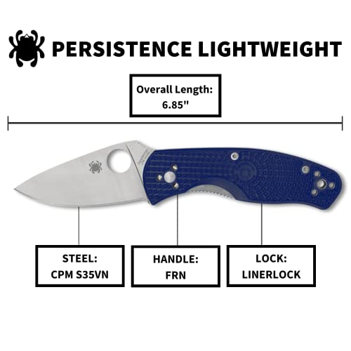 Spyderco Persistence Lightweight Knife (PlainEdge, Blue)
