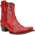 CORRAL Ld Red Embroidery & Zipper Ankle Boot, Size: 8, Width: M (L5704-M-8)