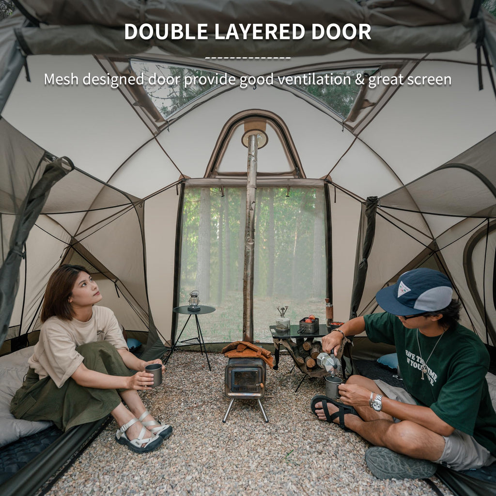 Naturehike Massif Hot Tent with Stove Jack, 4 Season Tent for 2-4 Person, UPF50+, view 5