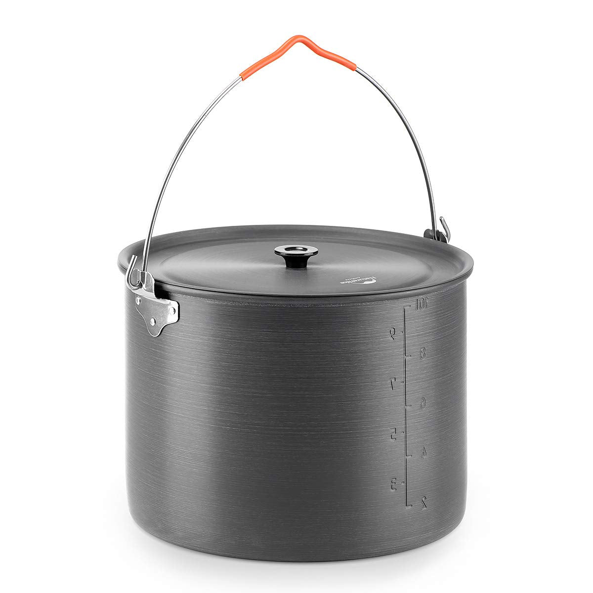 Naturehike 10.5 Quart Aluminum Hanging Pot, 6-8 Person Portable Camping Pot with