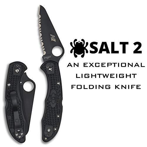 Spyderco Salt 2 Lightweight Knife with 3" H-1, view 2