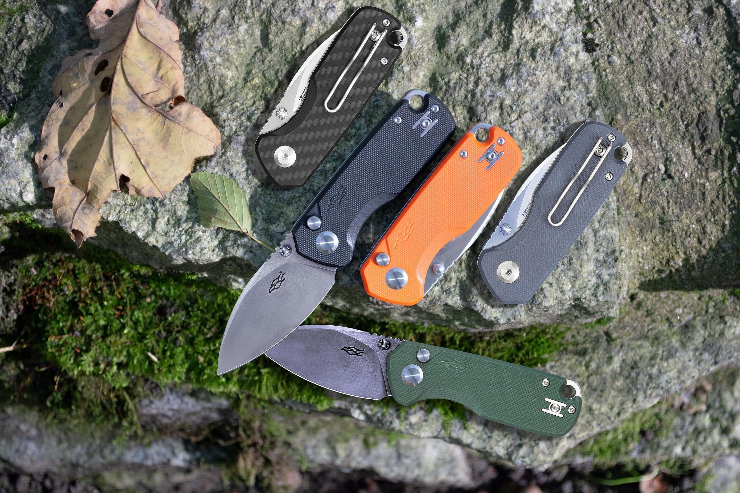 Firebird GANZO FH925-GB Small Pocket Folding Knife Button Lock D2