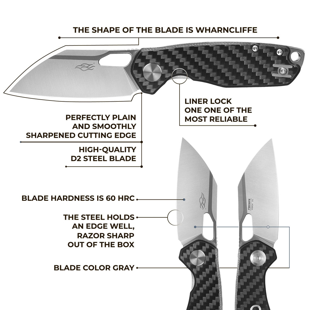 Firebird GANZO FH924-CF Ball Bearing Pocket Folding Knife, view 5