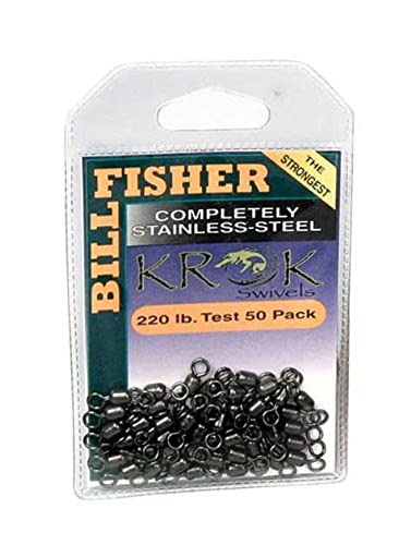 Billfisher SSS5-50PK Krok Stainless Steel Fishing Swivels,White