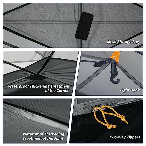 Naturehike Mongar 2 Person Backpacking Tent 3 Season Camping Ultralight Lightwei