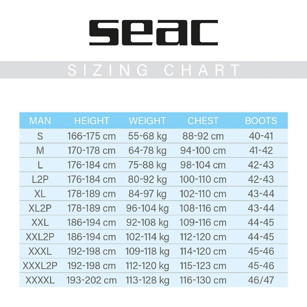 SEAC Warmdry Man Drysuit Large Plus, Black (Model: 0060001009091A), view 7