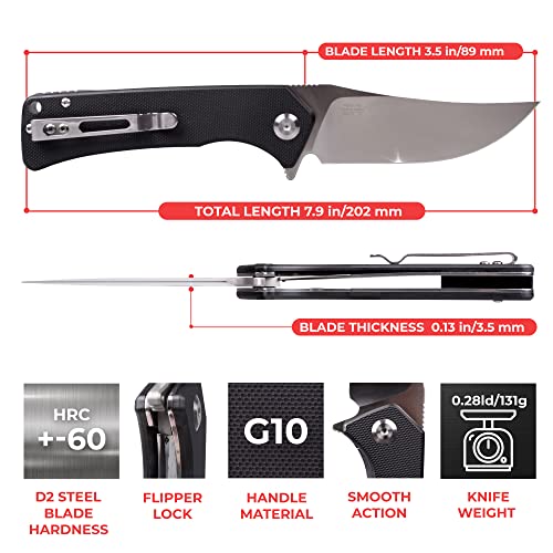 Firebird GANZO FH923-BK Folding Pocket Knife Razor Sharp D2