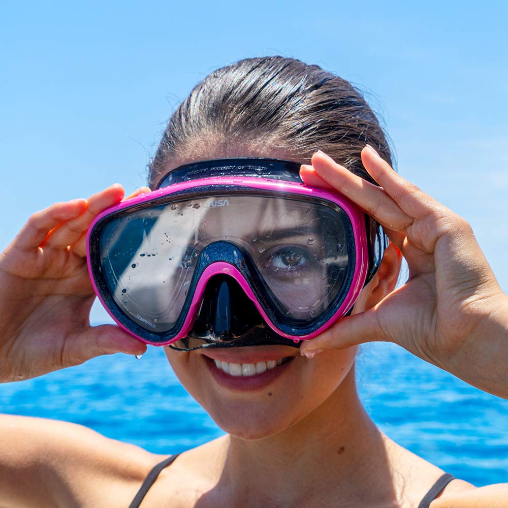 TUSA Sport UM16 Adult Serene Snorkeling Mask, Ocean Green