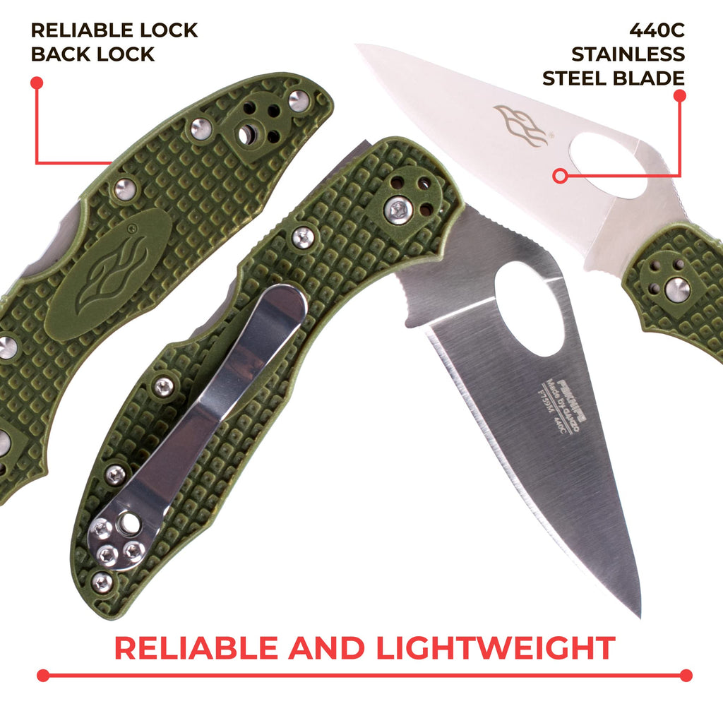 GANZO Firebird F759M Pocket Folding Knife 440C Stainless, view 5