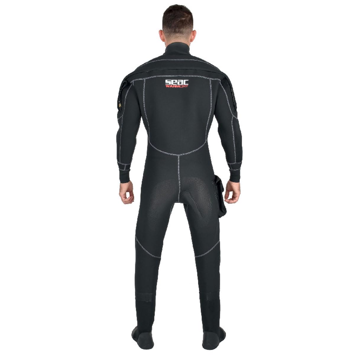 SEAC Men's Warmdry 4mm Neoprene Dry Suit, Black, Large (Model: 0060001009080A)