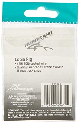 Hurricane 145550-Maurice Hr Cobia rig 4 80lb Mono 13/0 Fishing Equipment, 2"