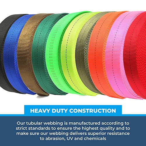 Rock-N-Rescue Heavyweight Nylon Tubular Webbing Pink 100 ft Bundle w/Phantom Key, view 4