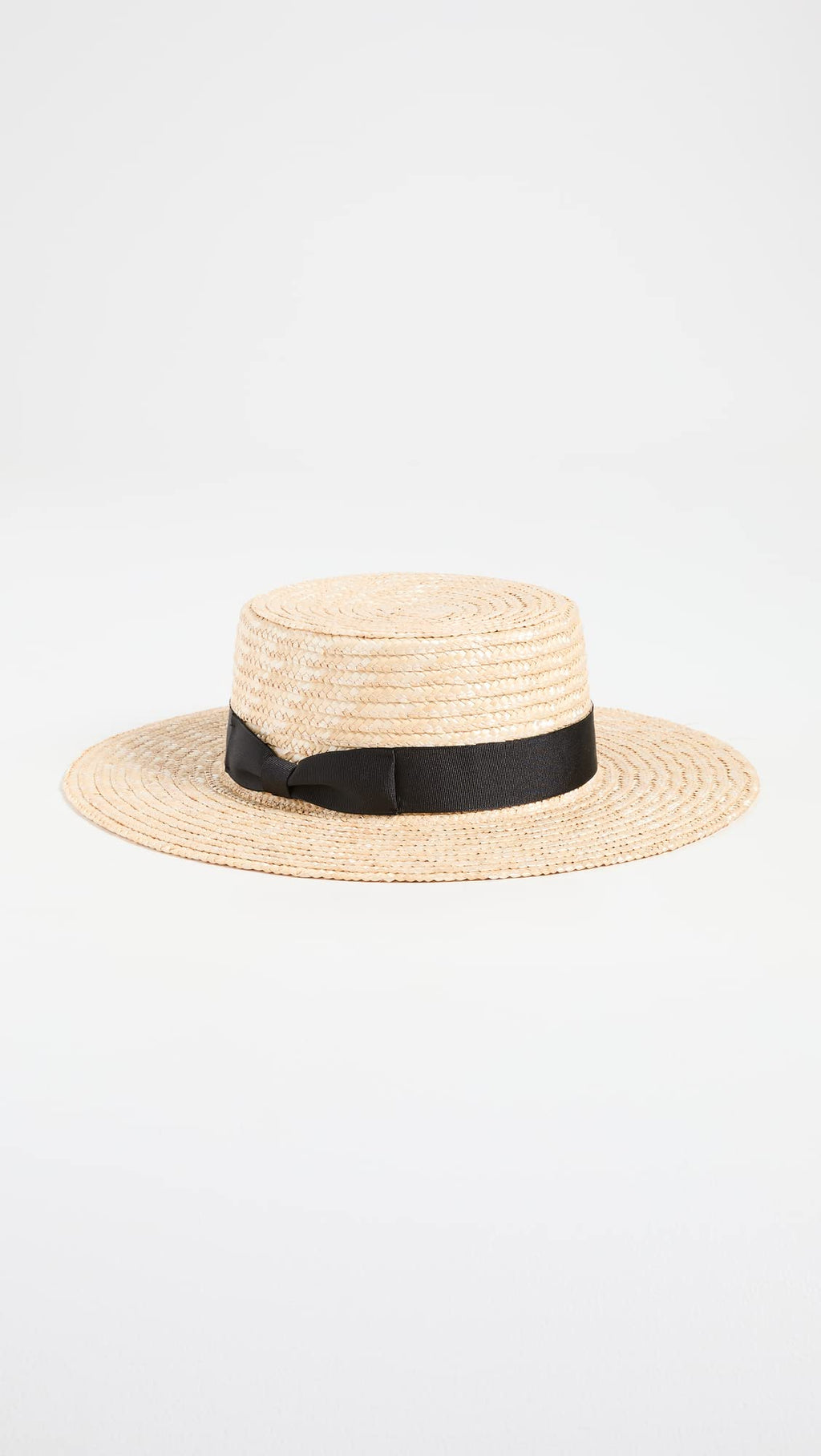 Lack of Color Women's Spencer Straw Boater Hat, Natural/Black, S, view 2