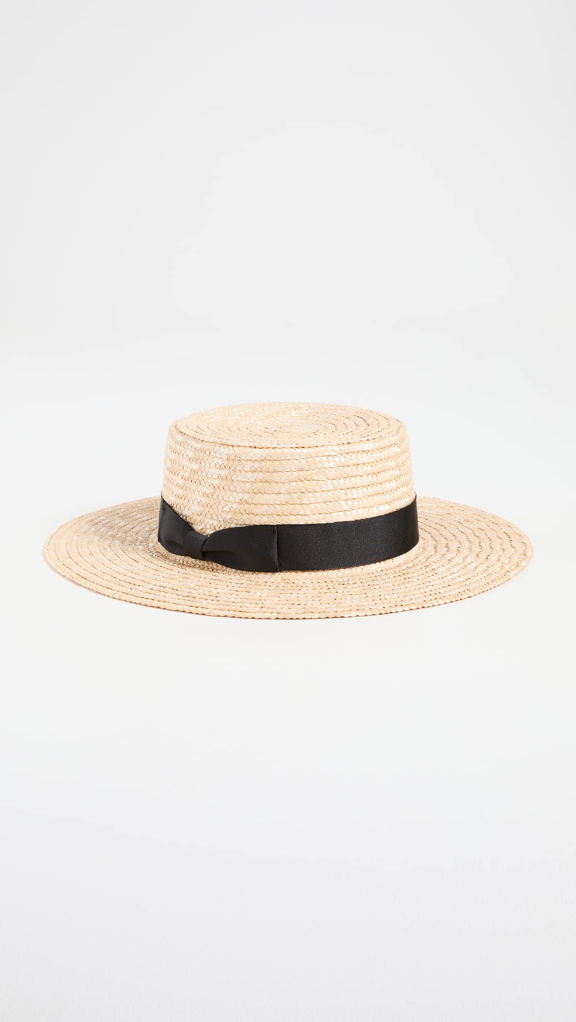 Lack of Color Women's Spencer Straw Boater Hat, Natural/Black, S