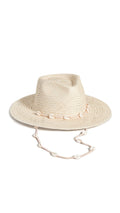 Lack of Color Women's Seashells Straw Fedora, Natural, S