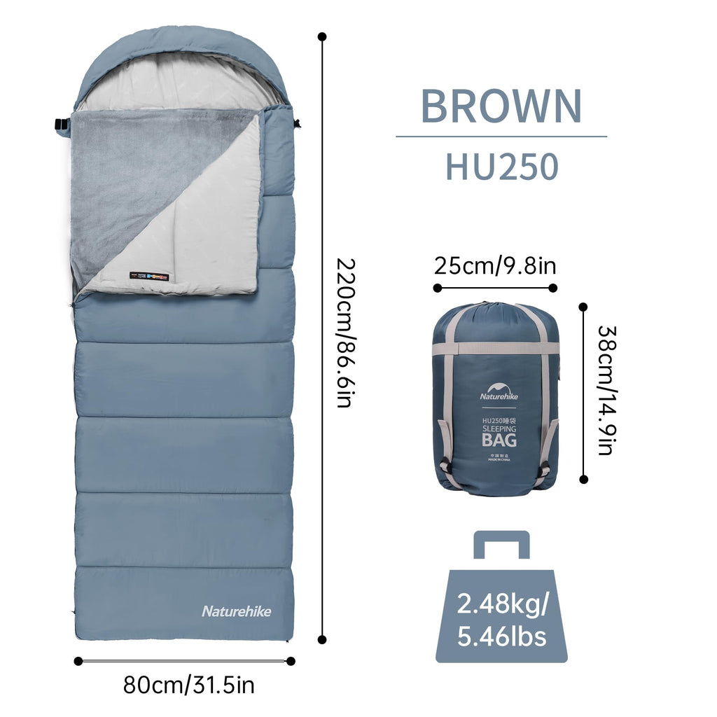 Naturehike 42.8℉ Sleeping Bags with Flannel Blanket, Removable Sleeping Bag Line, view 2