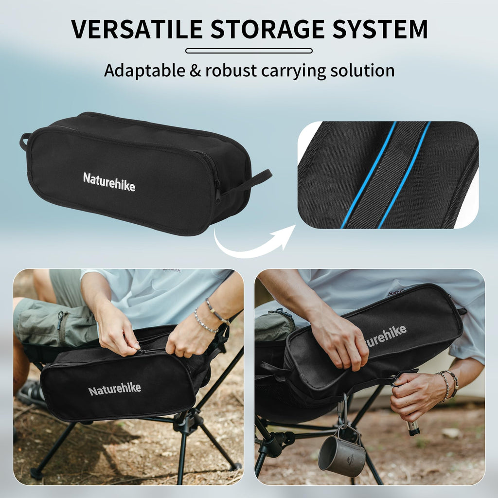 Naturehike Ultralight Camping Chair, Portable Backpacking Chair with Storage Bag, view 5