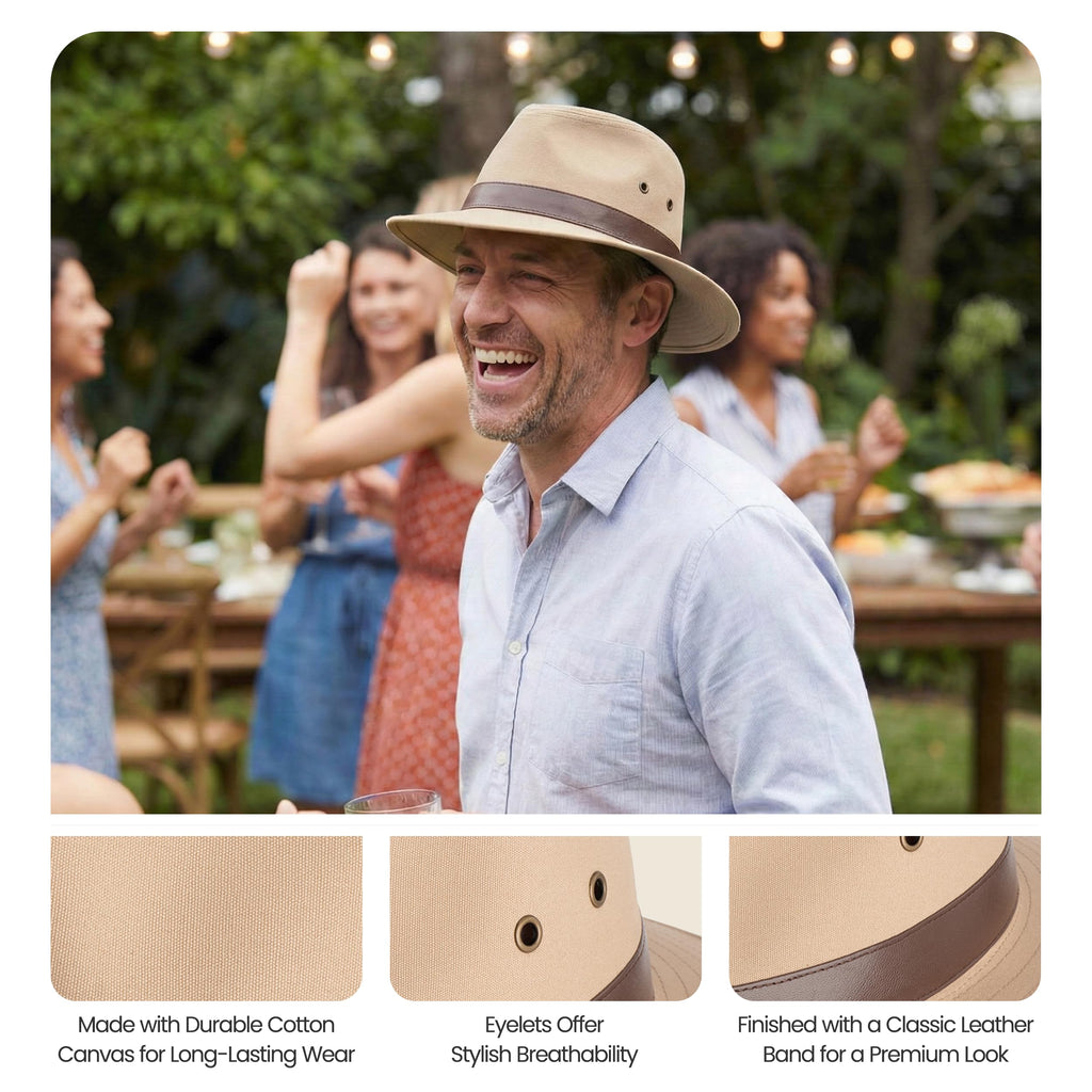Henschel Men's Safari Hat, Khaki, Large, view 6