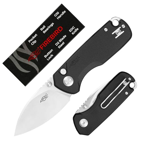 Firebird GANZO FH925-BK Small Pocket Folding Knife Button Lock D2