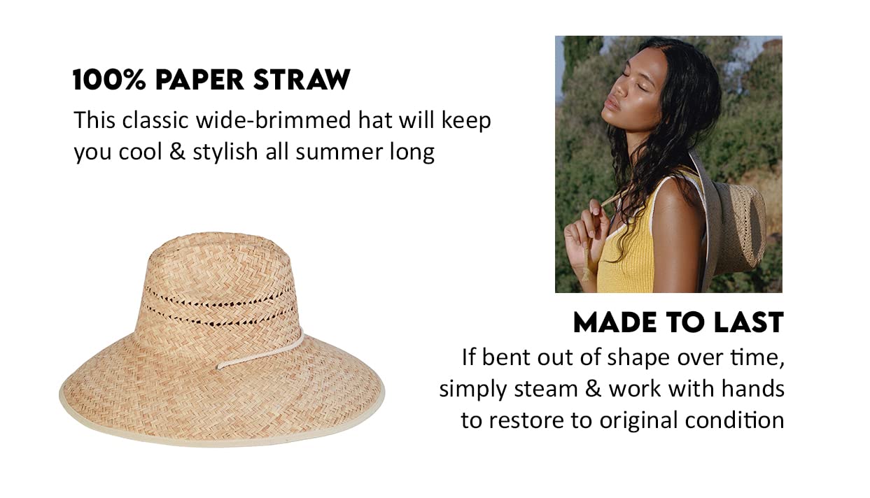 Lack of Color Women's The Vista Paper Straw Hat (Medium (57cm), Natural)