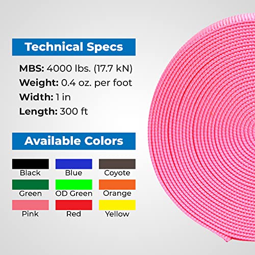 Rock-N-Rescue Professional Grade Nylon Tubular Webbing, view 2