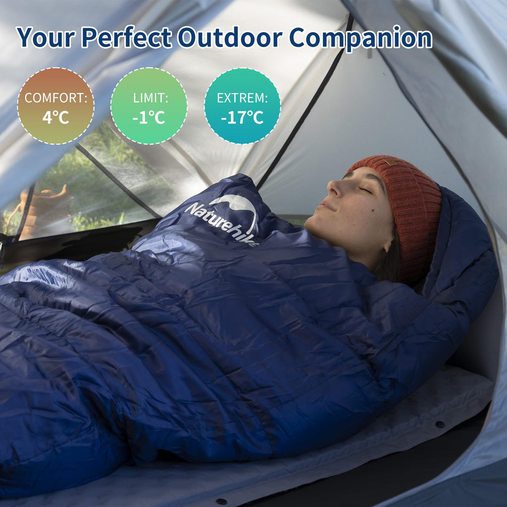 Naturehike Camping Sleeping Bag, Portable Cotton Sleeping Gear for Adults 3 Seas, view 3