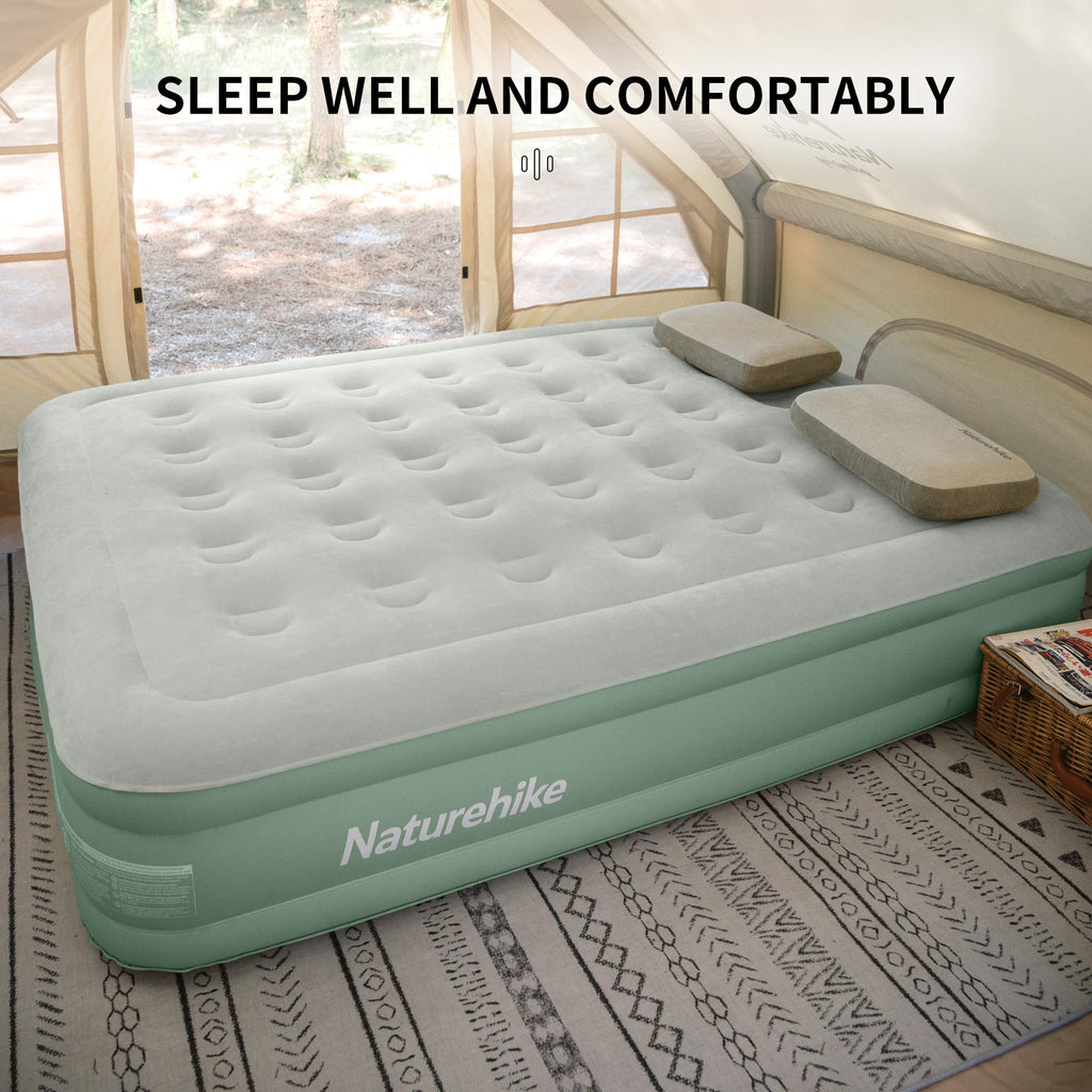 Naturehike Raised Twin Size Air Mattress, Camping Inflatable Bed with Built-in E, view 4