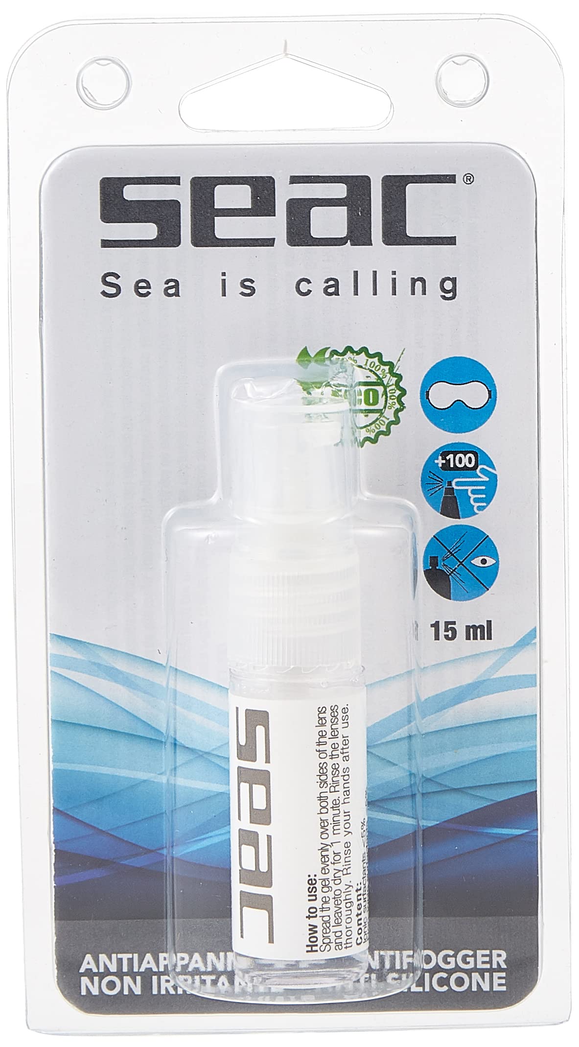 SEAC Unisex Biogel Antifog for Dive Masks Snorkelling Masks and Goggles 100 Orga
