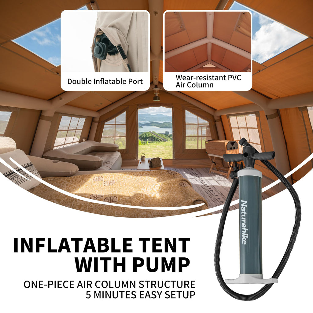 Naturehike Inflatable Tent, 4-8 Person Air Tent, 4 Season Inflatable Tents for C, view 3