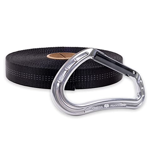 Rock-N-Rescue Heavyweight Nylon Tubular Webbing Black 25 ft Bundle w/Phantom Key