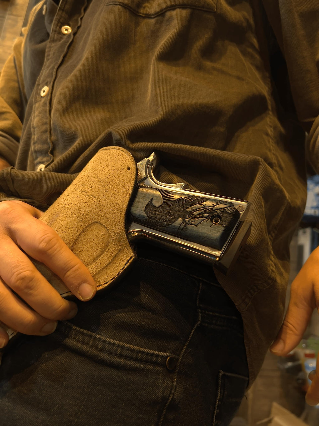 Zib Grips, 1911 Raven Series, 1911 Wooden Pistol Grips, view 2