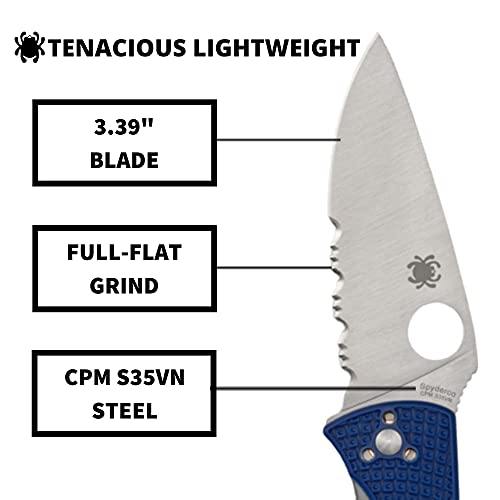 Spyderco Tenacious Lightweight Folding Utility Pocket Knife with 3.39", view 3