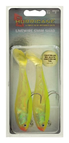 Hurricane 6" Swim Shad SS6-2-66 Soft Plastic Lure Chart
