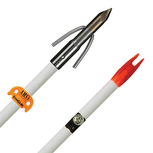 AMS Bowfishing Fiberglass Arrow-White w/Chaos FX