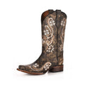 Corral Circle G Women's Honey Cowhide Cowgirl Boot Square Toe Honey 9 M US, Brow